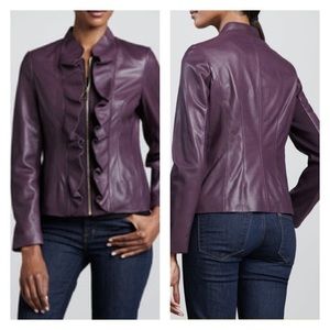 💕HP💕Elie Tahari Kendrick Leather Jacket